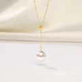 18k gold jewelry real freshwater pearl necklace